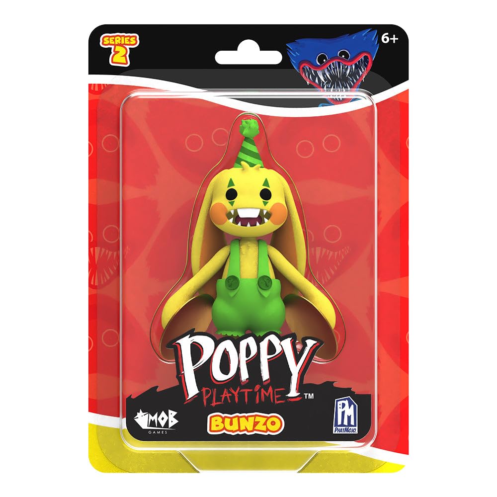 Poppy Playtime - Bunzo Bunny Actionfigur (12,7 cm grosse, bewegliche Figur, Serie 2), Bunzo Bunny