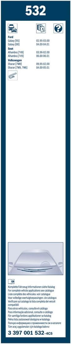 Bosch Scheibenwischer Twin 532, Länge: 700mm/700mm – Set für Frontscheibe