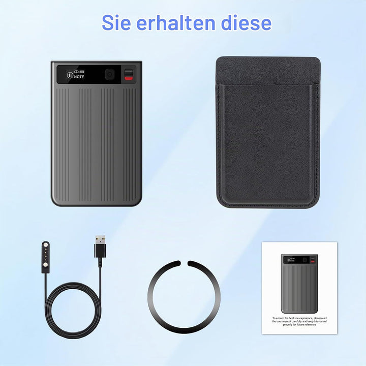 Ki Sprachrekorder - 64GB Diktiergerät Mini mit Schreibfunktion &amp; Langer Standby-Zeit - Keine Einschr