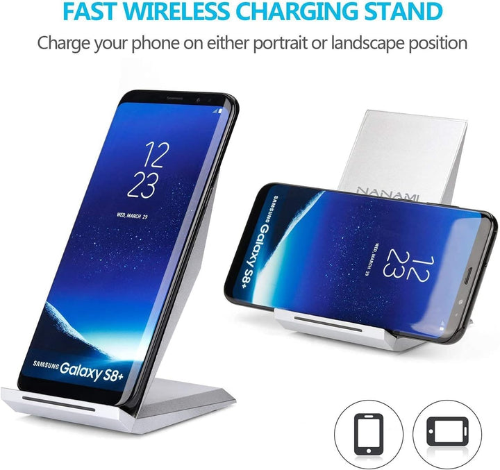 Fast Wireless Charger, NANAMI Qi kabelloses Ladegerät (mit USB ladegerät Quick Charge 3.0 Adapter) f