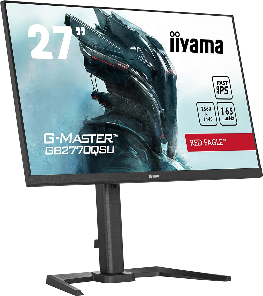 iiyama G-MASTER Red Eagle GB2770QSU-B5 68,5cm 27 Zoll Fast-IPS LED Gaming Monitor WQHD HDMI DP USB3.