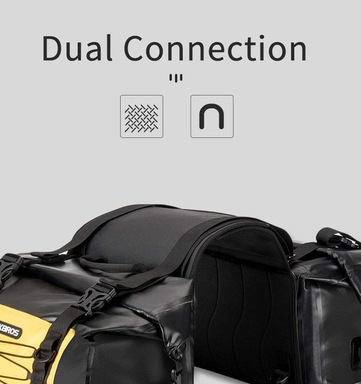 ROCKBROS Motorrad Doppel Satteltaschen Gepäckträgertaschen 100% Wasserdicht Motorradtasche Ca.62L Ge