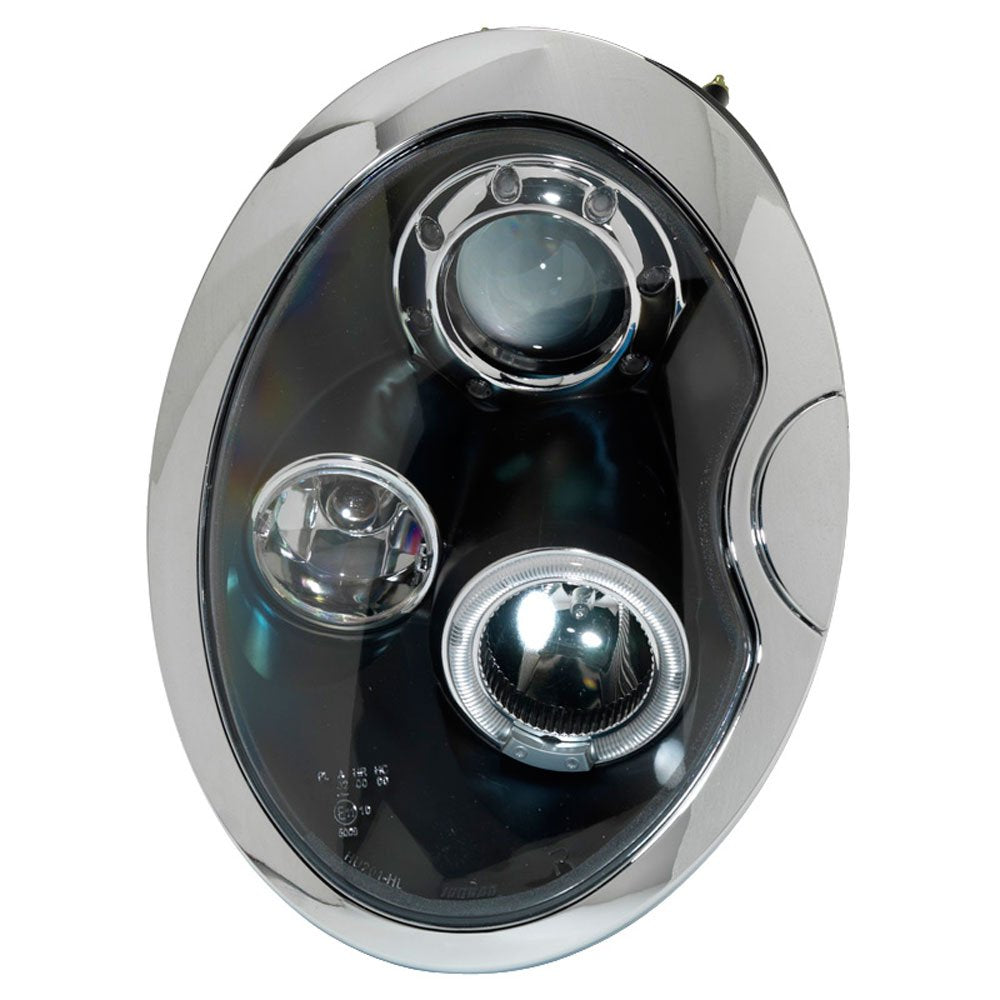 AUTO-STYLE Satz Scheinwerfer kompatibel mit BMW New Mini R50-R53 2001-2006 - Schwarz - inkl. Standli