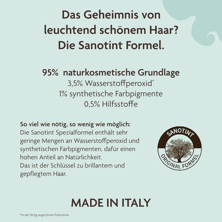 Sanotint - Haarfarbe Classic Nr. 30 "Dunkelblond Warm" - Naturnahe dauerhafte Haarfarbe mit Goldhirs