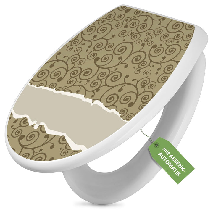 banjado Toilettendeckel mit Absenkautomatik 44,5x37cm - Soft Close Toilettensitz - WC Sitz mit Absen