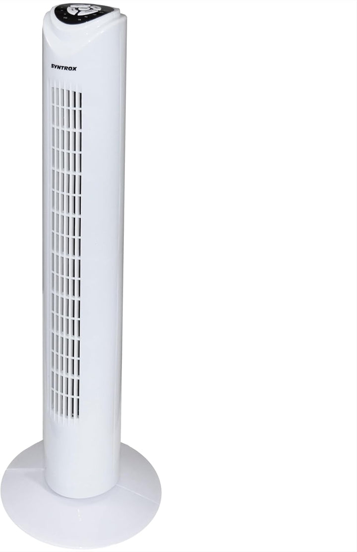 Syntrox Germany Turmventilator oszillierend Drilef | Turm Tower Fan | Standventilator, LED-Tasten, 3