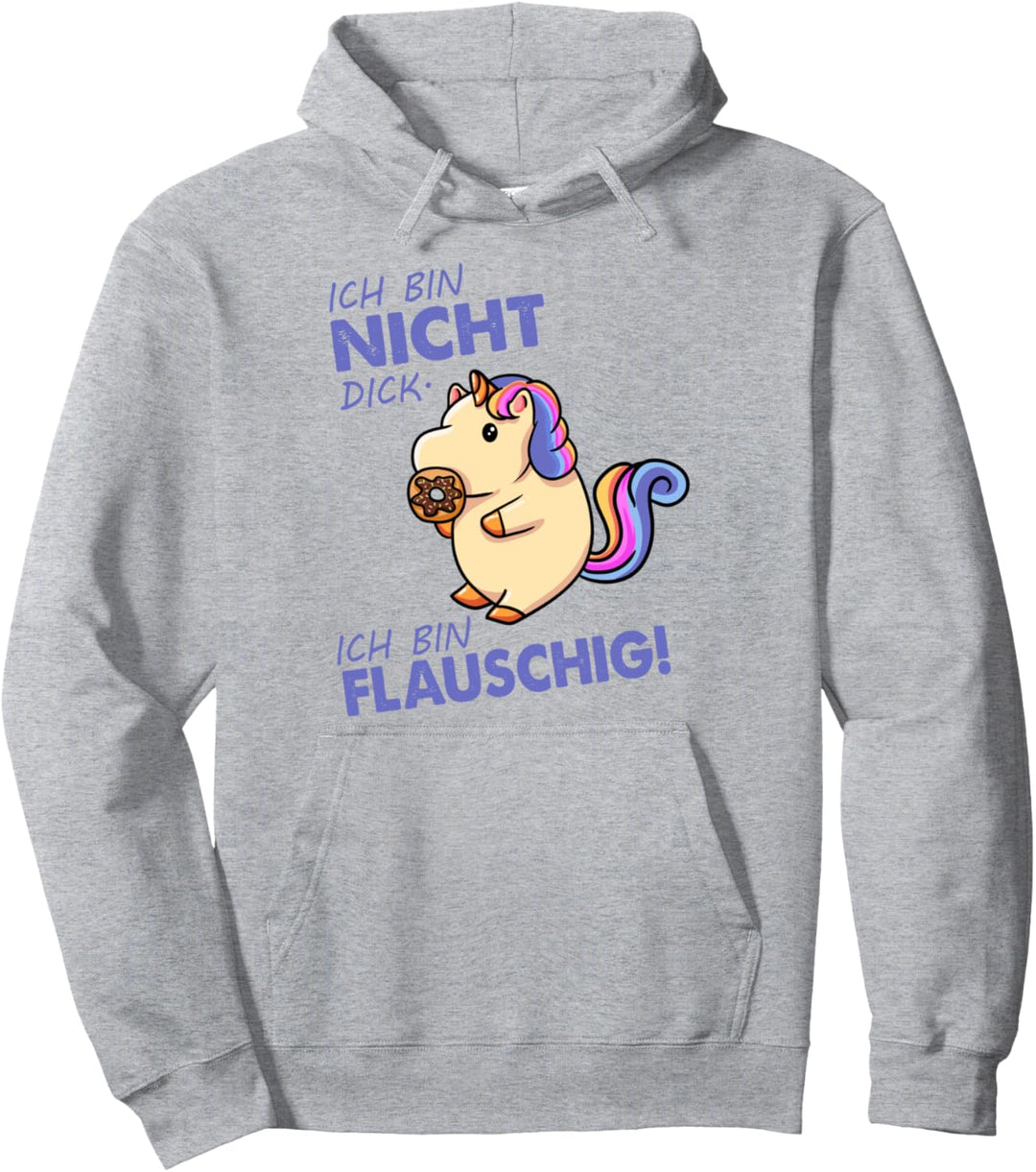 Ich bin nicht dick ich bin flauschig dickes Einhorn Donut Pullover Hoodie
