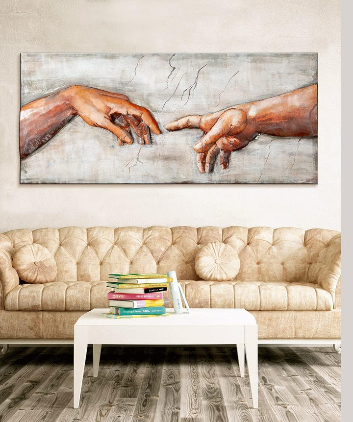 GILDE Bild xl - Michelangelo - Metall braun, grau - 120 x 50 cm