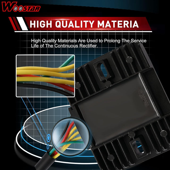 WOOSTAR 6 Draht 12V DC Spannungsregler Gleichrichter Ersatz für Helix CN250 VOG Jonway 250ccm 260ccm