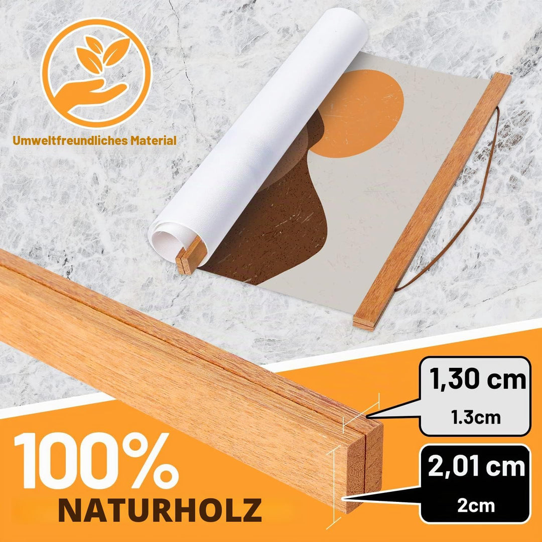 Benjia Magnetisch Posterschiene, Magnet Magnetische 61x91.5 Posterrahmen Holz Posterleiste Posterhän