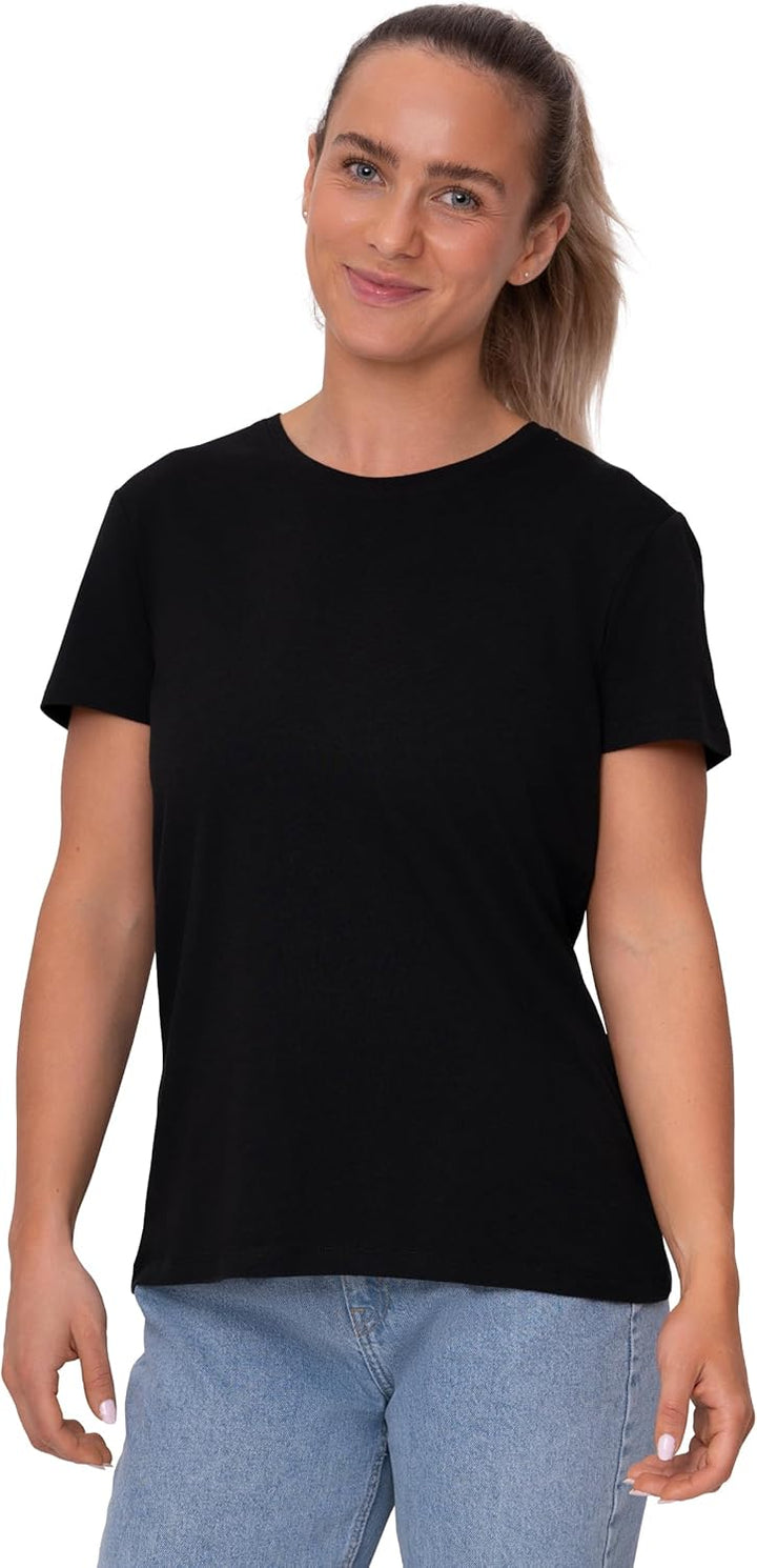 DANISH ENDURANCE Kurzarm T-Shirt aus Modal & Bio-Baumwolle, Rundhals- oder V-Ausschnitt, Atmungsakti