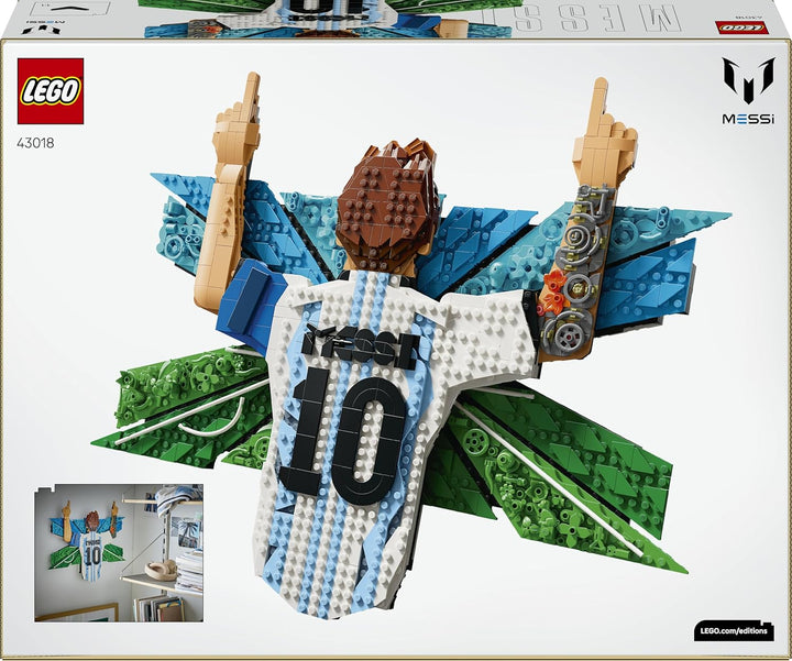 LEGO Editions Lionel Messi – Torjubel - 3D DIY Wandbild Set - DIY Deko für Kinder - Fussball Geschen