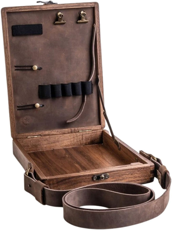 Writers Messenger Wood Box Paint Brush Holder A5 Künstler Werkzeug Aufbewahrungsbox Multifunktionale