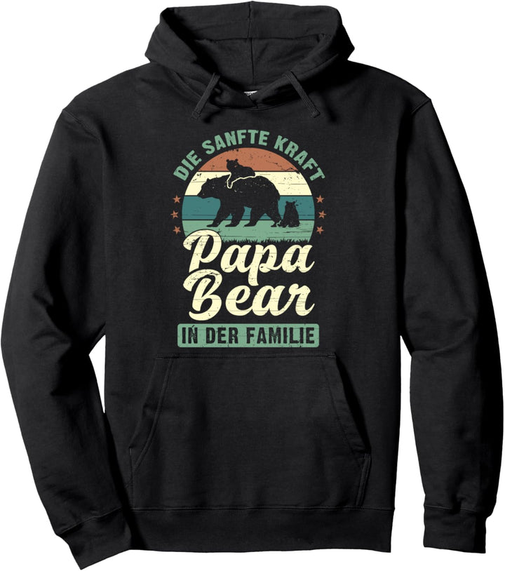 Papa Bear, 2 Bären-Welpen, Papa 2 Kinder, Vatertag, Bär Pullover Hoodie