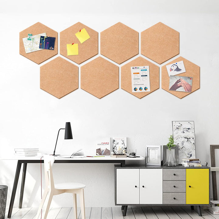 HyFanStr 8 Stück Aktualisierung Gross Pinnwand, Selbstklebende Bulletin Board Korkplatte mit 30 Stüc