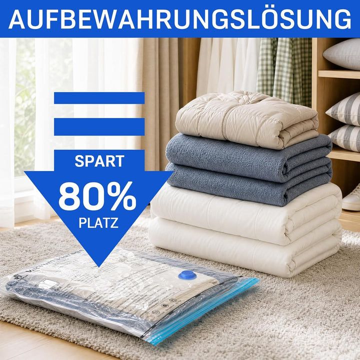 Vakuumbeutel für Kleidung Bettdecken 12 Stück, CaptainFive Vakuumierbeutel 3 Grössen (4 * 100x80cm +