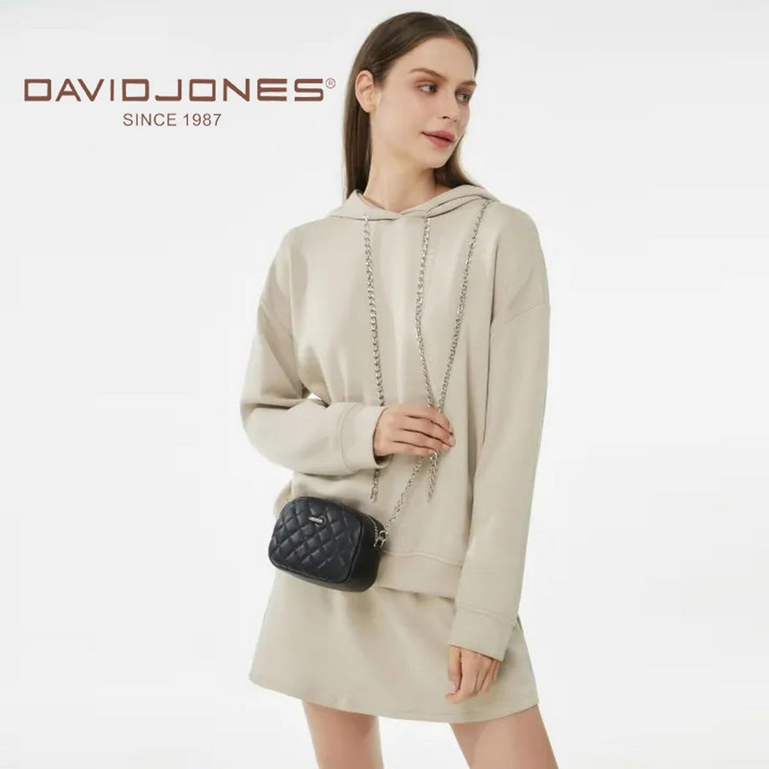 David Jones - Dämen Kleine Umhängetasche - Frau Mini Handtasche PU Leder - Handy Tasche Multi Tasche