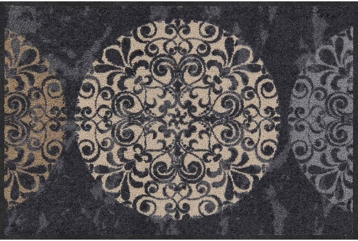 Salonloewe Fliesenkreise Fussmatte waschbar 050 x 075 cm Fussabtreter Schmutzfangmatte Eingangs-Matt