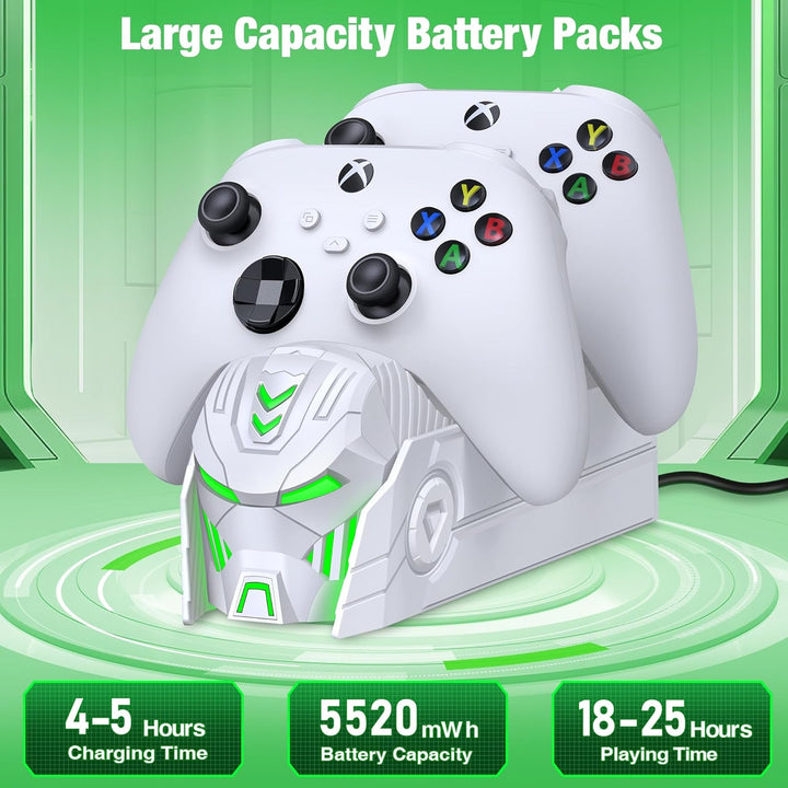 Akku für Xbox/Series x/Xbox One Controller, Xbox Controller Ladestation mit 2 Stück Grosser Kapazitä