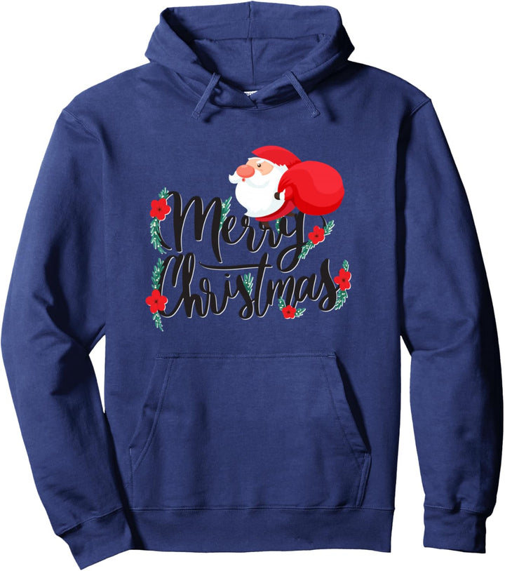 Fröhliche Weihnachten Grafik Roter Weihnachts-Stern Geschenk Pullover Hoodie