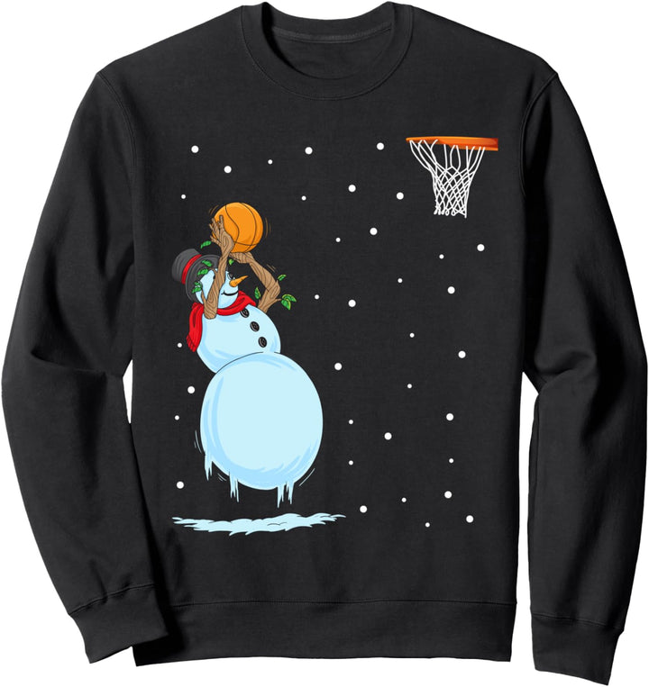 Lustiges Schneemann Basketball Weihnachten Geschenk Sweatshirt