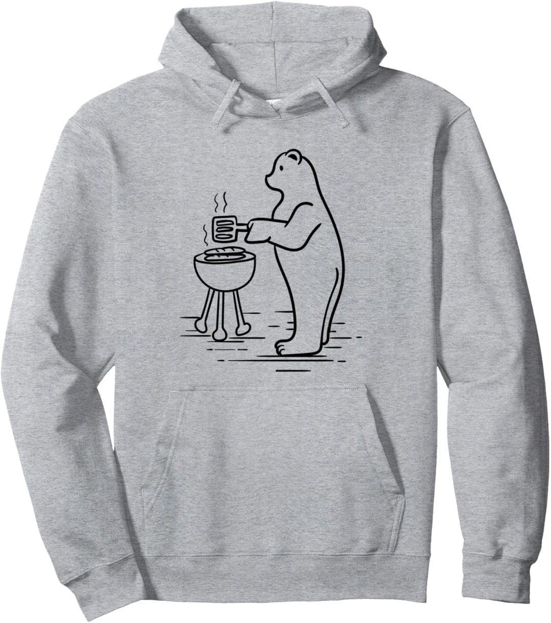 Camping Bär Lustig Grizzly Natur Camper Pullover Hoodie