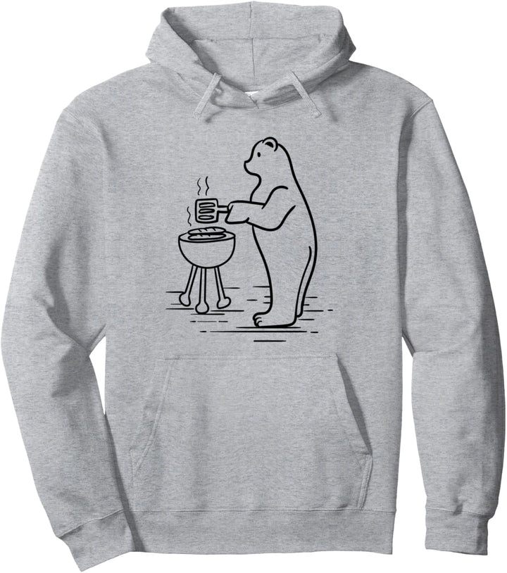 Camping Bär Lustig Grizzly Natur Camper Pullover Hoodie