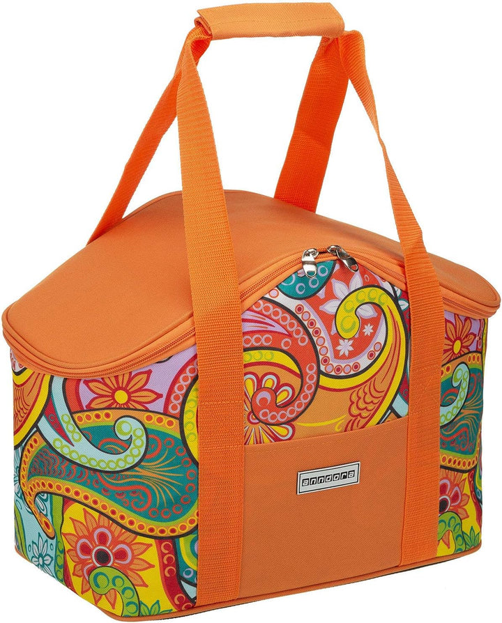 anndora Kühltasche 20 Liter - Farbwahl paisley orange, paisley orange