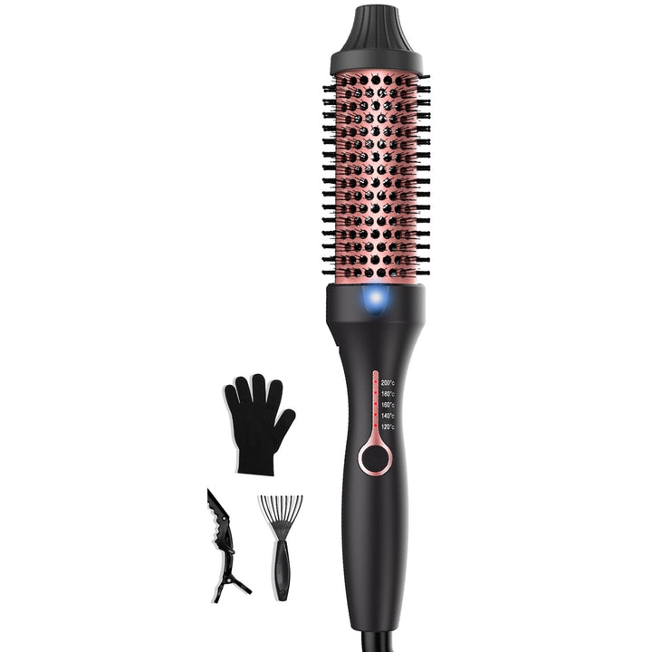 Thermal Brush Wärmebürste 38mm, Thermobürste Rundbürste 120-200℃, Heat Brush Double Spannung Erhöhen