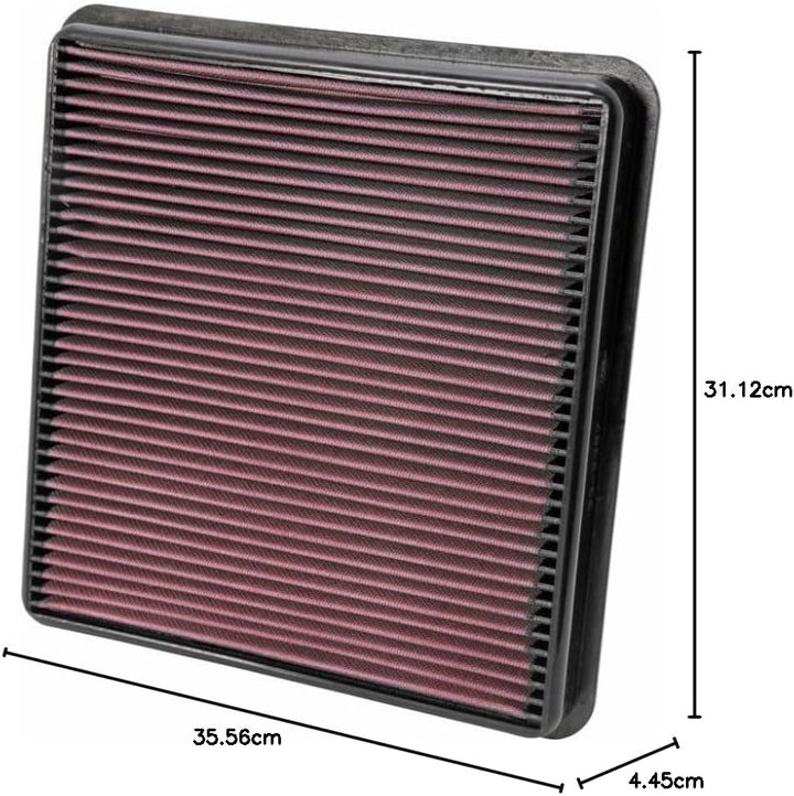 K&N 33-2387 Waschbarer und wiederverwendbarer KFZ Tauschluftfilter, Rot