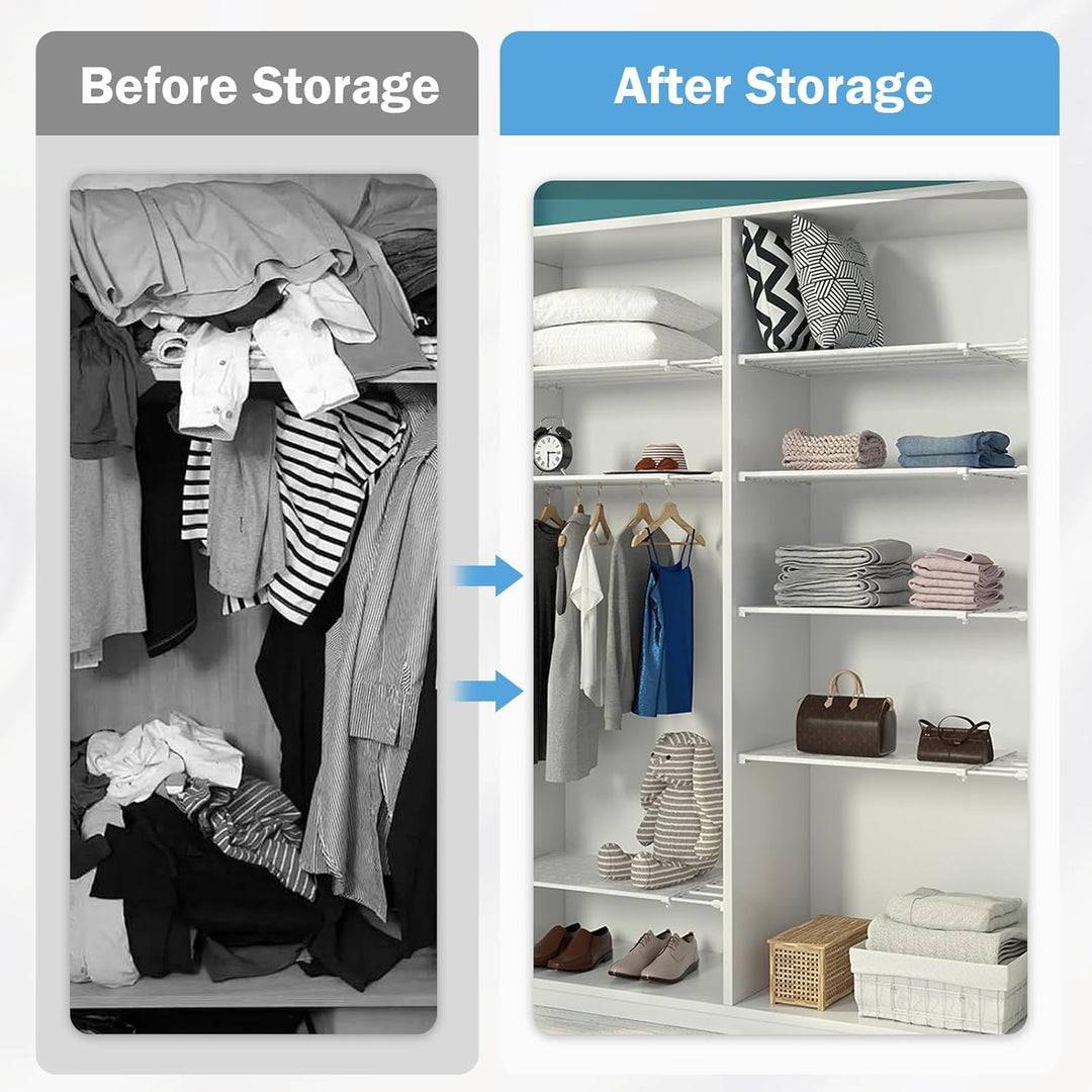 Verstellbare Regale für Schrank,35cm Weit, Verstellbare Länge 30-40cm Lagerregal Regal Separator Abt