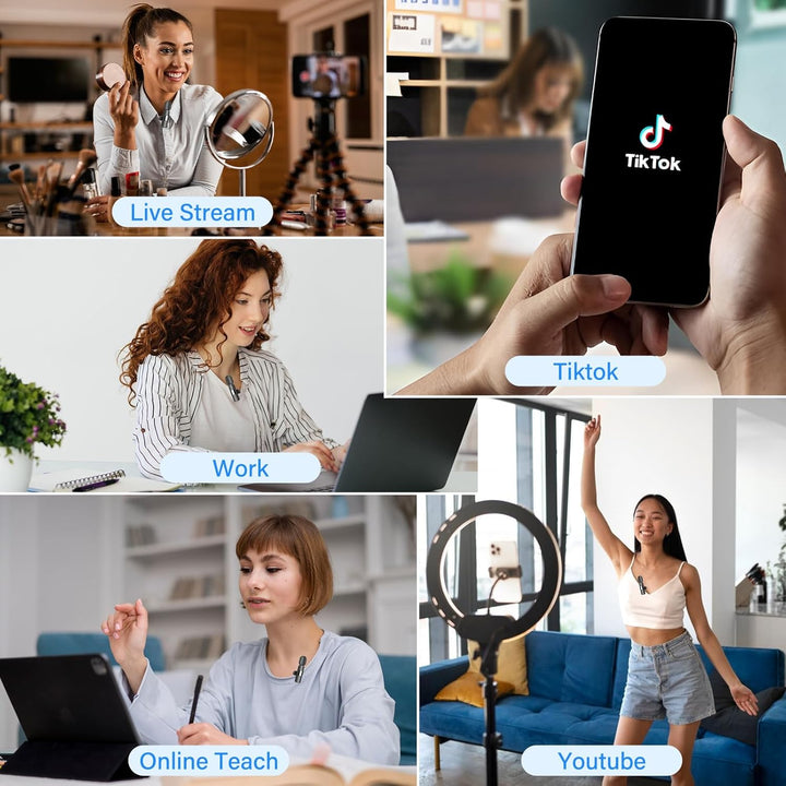 Kabelloses Lavalier-Mikrofon für USB-C-Android-Telefon – Professionelles Ansteckmikrofon für Videoau