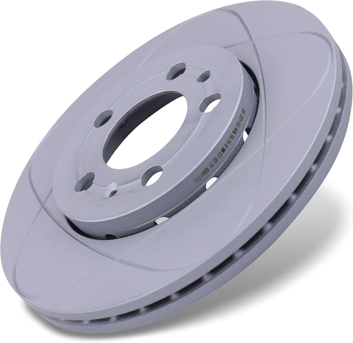 ATE Bremsenset Vorderachse inkl. PowerDisc Bremsscheiben Ø 256 mm belüftet und Ceramic Bremsbeläge v