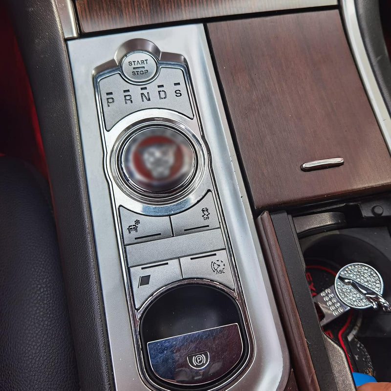 Aluminiumlegierung Auto Gear Shift Panel Button Trim Cover Aufkleber, Zentrale Steuertaste Aufkleber