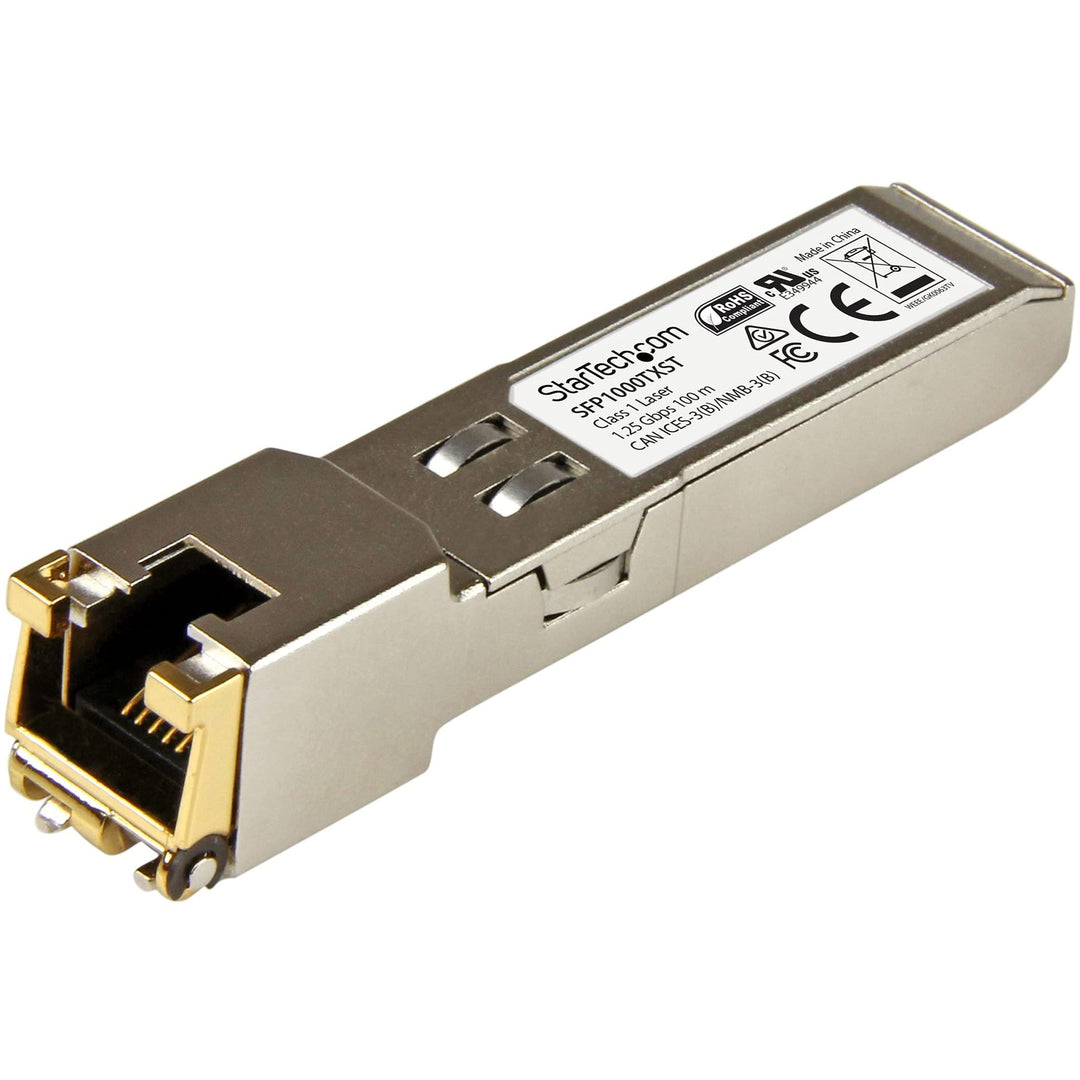 StarTech.com 1000BASE-TX - Gigabit Transceiver - Kupfer SFP - RJ45 SFP - MSA konform - 100m - Gigabi
