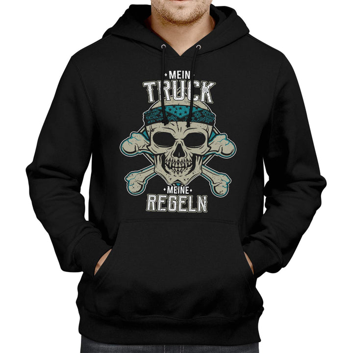 Fashionalarm Herren Kapuzenpullover – Mein Truck – Meine Regeln | Fun Hoodie mit Spruch als lustige