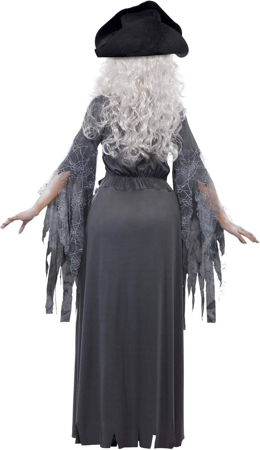 Halloween Piraten-Phantom-Kostüm für Damen - Grau, Silber, M