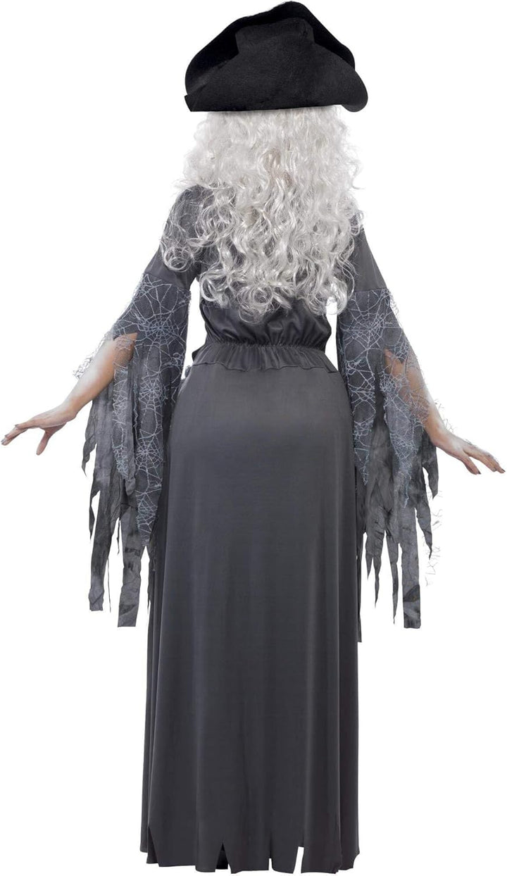 Halloween Piraten-Phantom-Kostüm für Damen - Grau, Silber, M