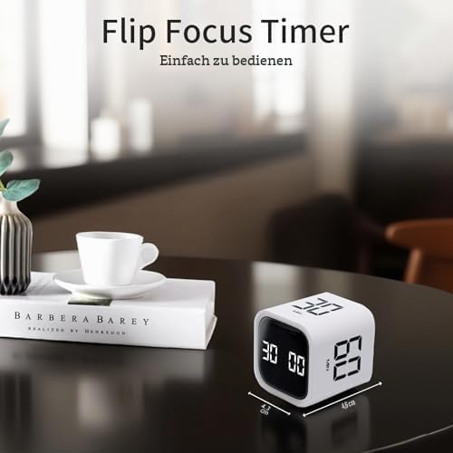 Würfel-Timer, Schwerkraftsensor, Küchentimer, Flip-Timer, Countdown, Countup, 5/10/30/60 Minuten, be