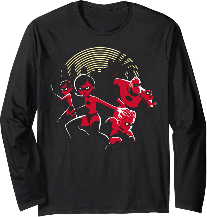 Disney Pixar Incredibles Family City Group Shot Langarmshirt