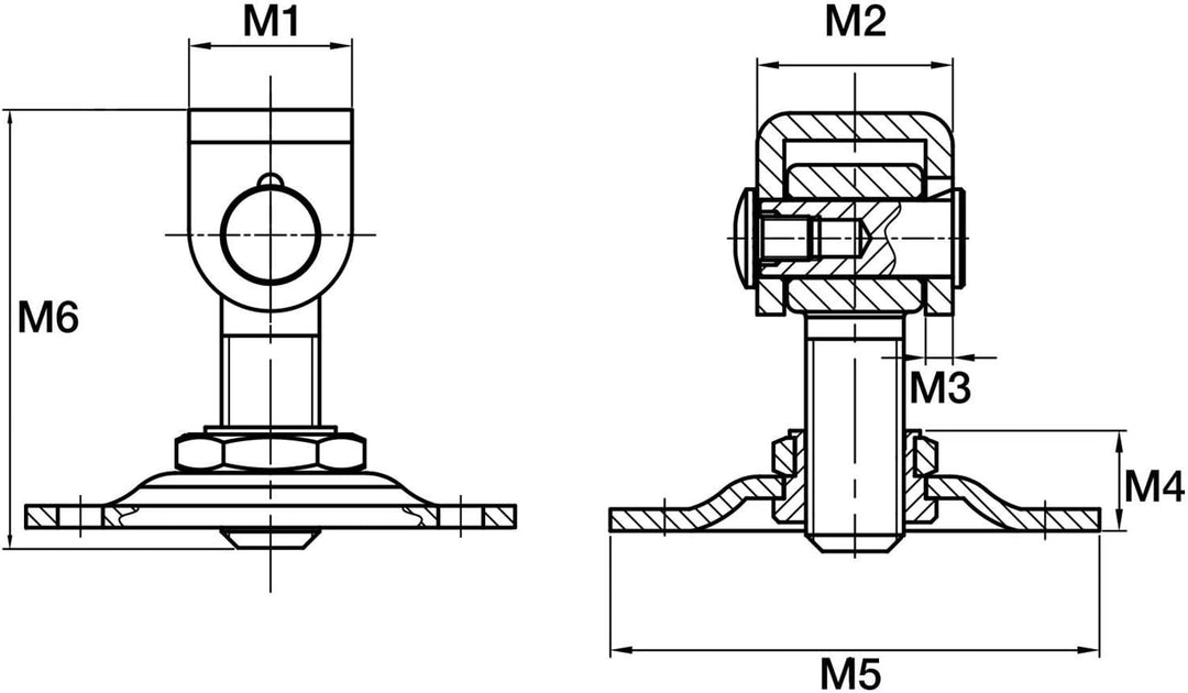 2 x SO-TOOLS® Torangel mit Platte 120x120 mm M24 verstellbar Torband Anschweissband 2 Stück - M24, 2