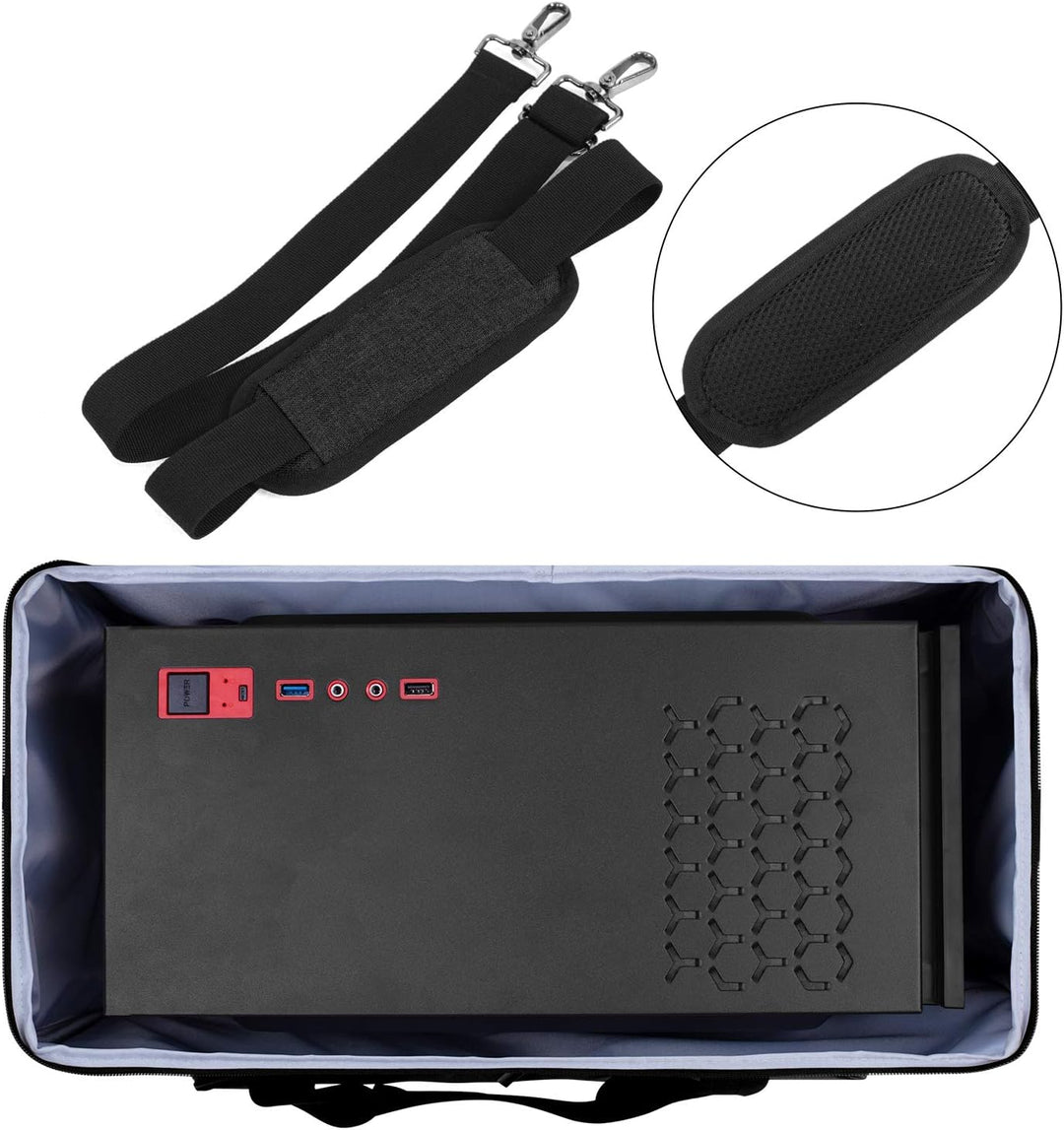 CURMIO Reisetasche für Desktop Computer, Tragetasche für Computer PC-Gehäuse, Tastatur, Kabel usw, P