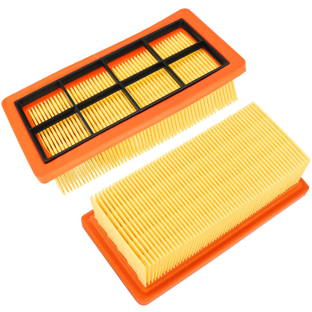 Rebirthcare 2 Stück KFI 7420 Flachfaltenfilter für Kärcher AD2, AD2 Battery, AD4 Premium, AD3 Premiu