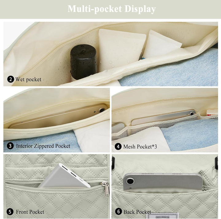 Reisetasche Damen Sporttasche Handgepäck Tasche Weekender Bag Schwimmtasche Wasserdicht Travel Bag D