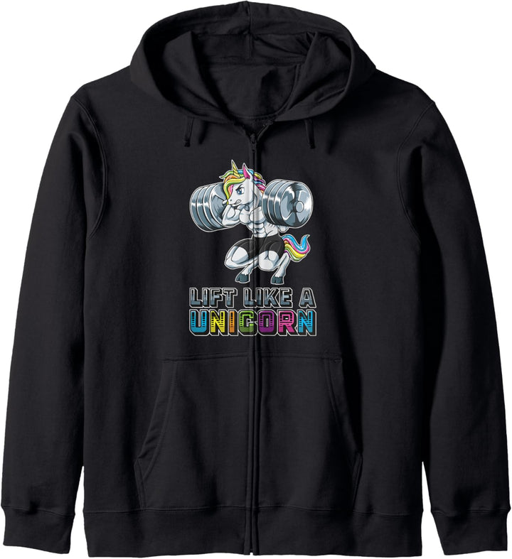 Lift like a Unicorn - Fitnessstudio Fitnesstraining Kapuzenjacke