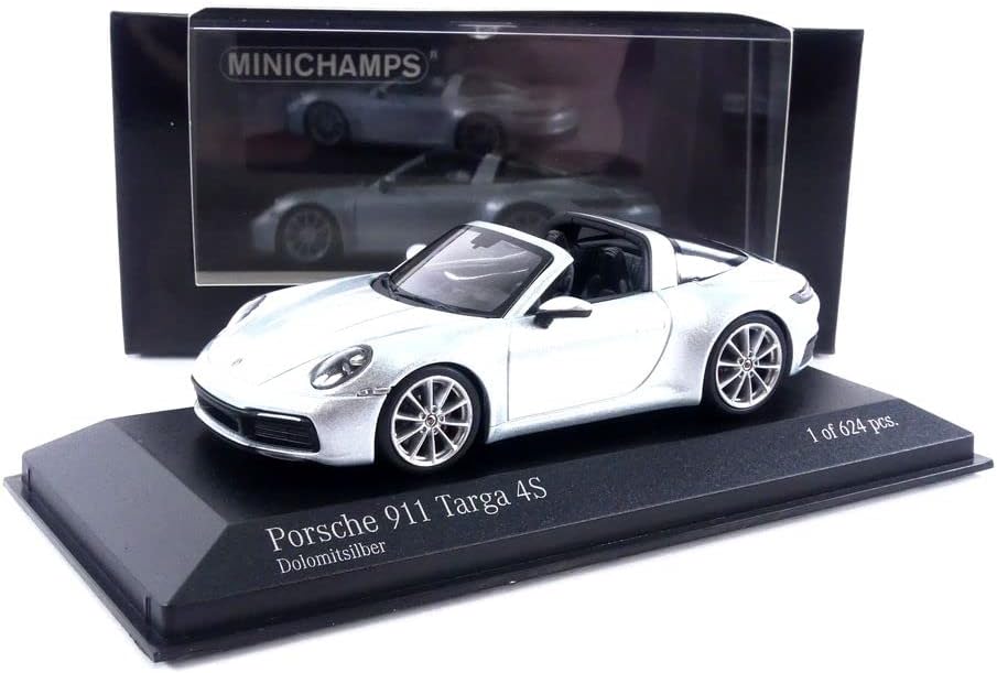 Minichamps 410069560 1:43 Porsche 911 (992) Targa-2020-Silver Collectible Miniature Car, Silber