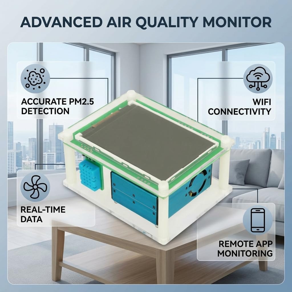 Luftqualitätsmonitor, Formaldehyddetektor, tragbarer multifunktionaler digitaler PM2.5-Luftqualitäts