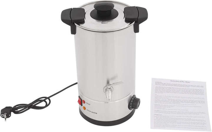 Endingfuny Wachsschmelzer 10L Edelstahl mit Temperaturregelung, Hahn | Einstellbare Temperatur Von 3