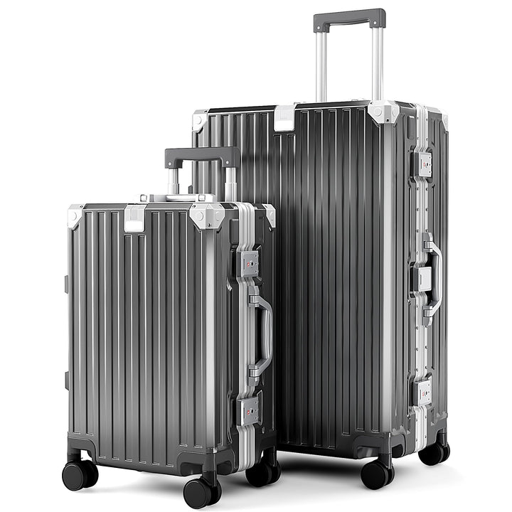 ALPHA CAMP Koffer Set M XL Hartschalenkoffer Set Gross mit Rollen Suitcase Set Polycarbonat Aluminiu