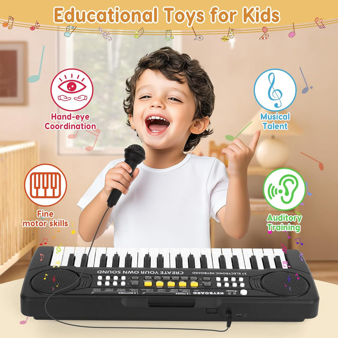Shayson Elektronische Keyboard für Kinder ab 3 4 5 6 7 8 Jahren, Mini 37-Tasten Kinder Klavier mit M